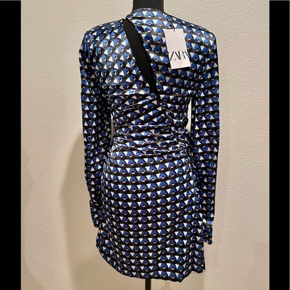 NWT Zara Geometric Print Dress - Picture 7 of 9